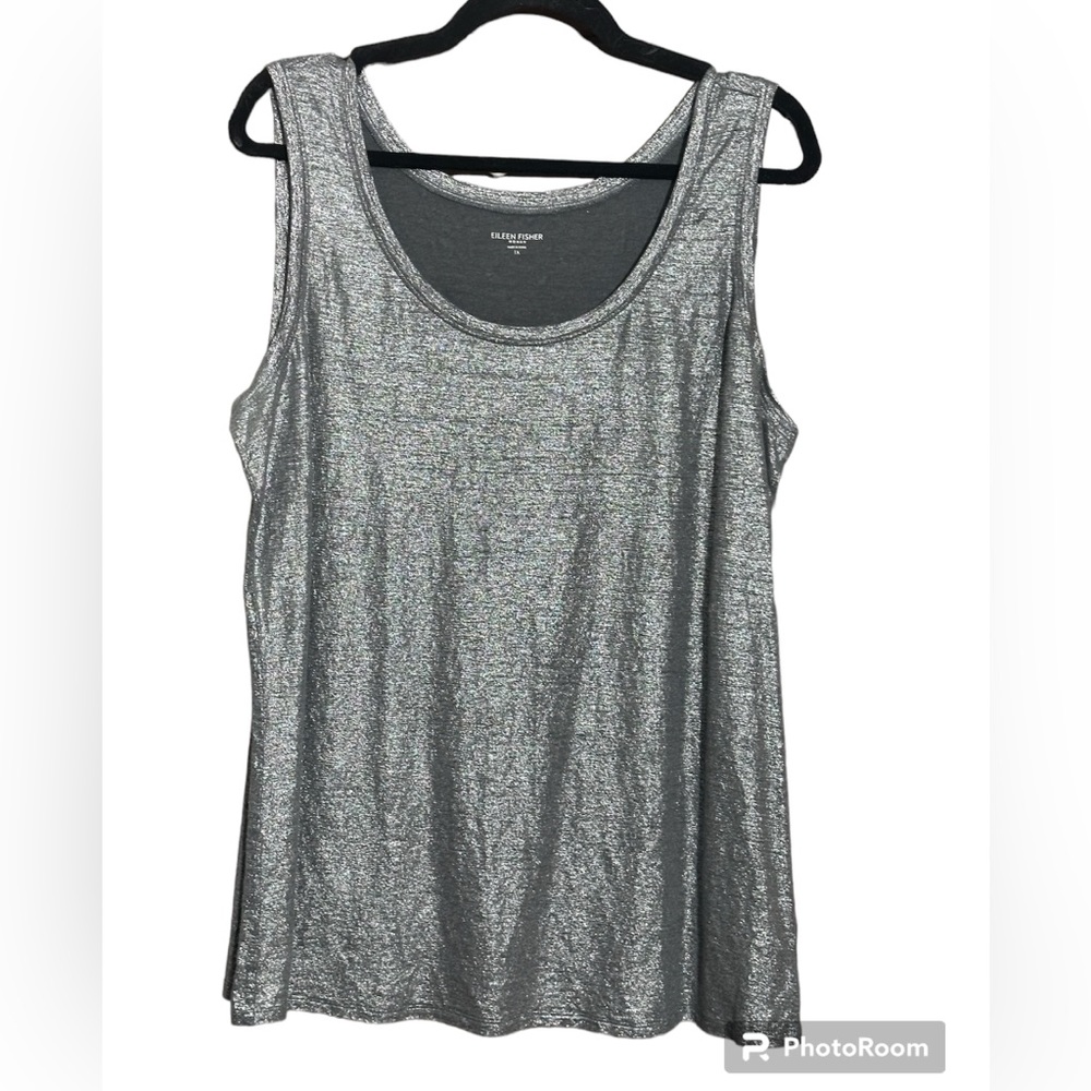 Eileen Fisher Metallic Tank/Shell 1x EUC